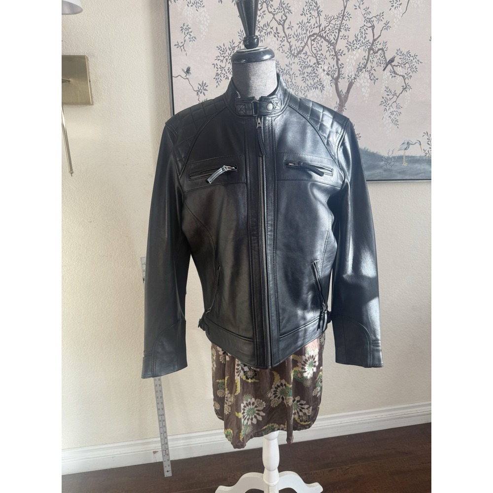 Leather‎ Jacket  Women's Moto Style Size L